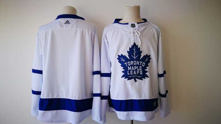 Men Toronto Maple Leafs Blank White Adidas Hockey Stitched NHL Jerseys